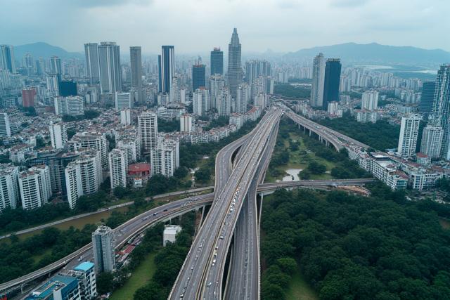 Pemandangan udara bandar