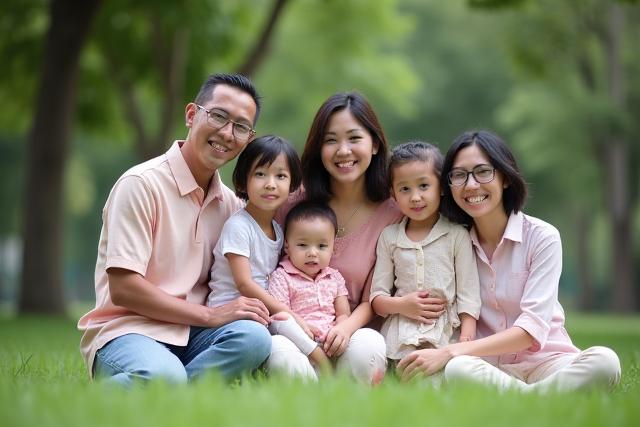 Potret keluarga ceria