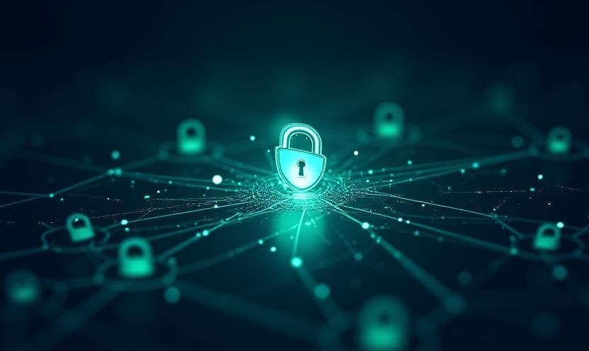 Imej visualisasi data dan keselamatan siber, menggambarkan perlindungan maklumat peribadi pelanggan Gelora Gambar.